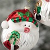 4.75"H Sullivans Metallic Santa Ornament - Set of 2  Multicolored Christmas Ornaments - 2 of 2