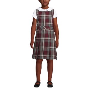 Lands' End Kids Uniform Plaid Jumper - 1 of 3