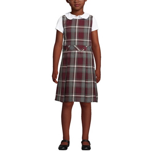 Lands' End Kids Uniform Plaid Jumper - image 1 of 3