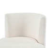 Lyngins Armless Swivel Accent Chairs with Curved Backrest,Upholstered Swivel Reading Chairs,Polyester Barrel Chairs for Bedroom,Living Room,Beige - 4 of 4