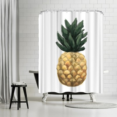 Americanflat Painted Pineapple by Jetty Home 71" x 74" Shower Curtain