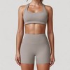 Anna-Kaci Active Women's High Neck Sports Bra with Minimalist T-Back Strap Design and Smooth Stretch Compression Fit - 4 of 4