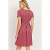 Hello Miz Women's Casual Mini T-Shirt Maternity Dress - 3 of 4