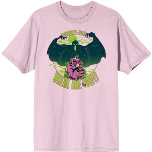 Scooby Doo and Shaggy Creepy Men's Pink Graphic Tee - 1 of 2