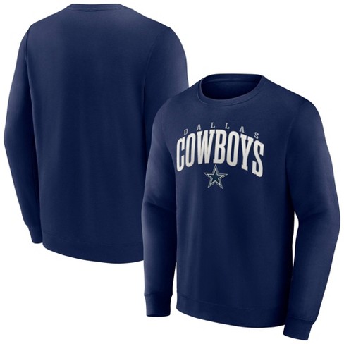 Nfl Dallas Cowboys Men's Long Sleeve Varsity Letter Crew Fleece Sweatshirt  - M : Target