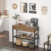Aheaplus Entryway Table with Drawers, Sofa Table with Storage Shelves, Console Table with Charging Station - 3 of 4