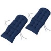 Outsunny Adirondack Chair Cushions Set of 2, Tufted High Back Patio Chair Cushions with Ties, Non-Slip Cushions for Adirondack Chairs - 4 of 4