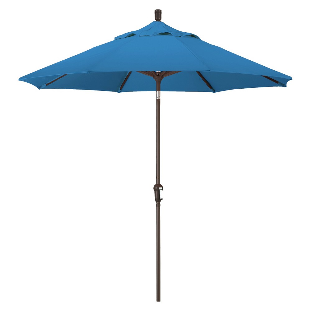 9' Aluminum Auto Tilt Crank Patio Umbrella - Blue Pacifica