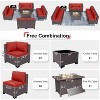 ALAULM 10 Pieces Patio Furniture Set, Rattan Wicker Outdoor Conversation Sets, Furniture Sofa Set - 2 of 4