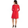24seven Comfort Apparel Perfect Fit and Flare Maternity Pocket Dress - 3 of 4