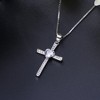 Cross Heart Pendant Necklace for Women Sterling Silver Cz Ginger Lyne Collection - 4 of 4