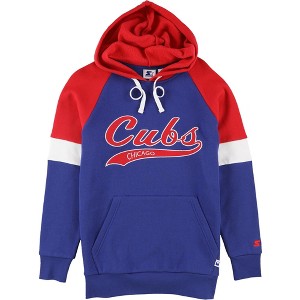 STARTER Mens Chicago Cubs Hoodie Sweatshirt, Blue, Medium - 1 of 2