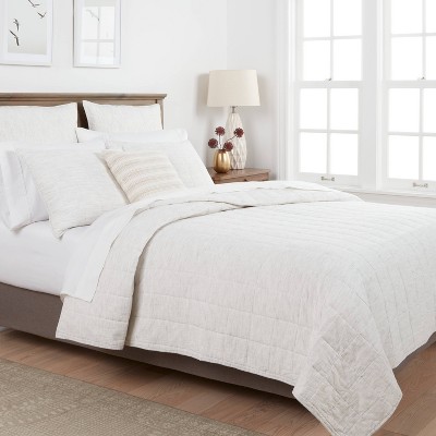 Threshold Quilt Cotton/Linen Blend Space Dyed Subtle Stitch