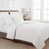 Full/Queen Space Dyed Cotton Linen Quilt Light Gray - Threshold™: Woven Coverlet, OEKO-TEX Certified, All Ages - image 2 of 4