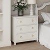 JIONJOY French Country Accent Dresser - Fully Assembled 3-Drawer Storage Cabinet with Bronze Ring Pulls - 4 of 4