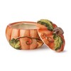 Certified International (Set of 2) 24oz Harvest Fields 3D Pumpkin Set of 2 Covered Soup Bowls - 2 of 4
