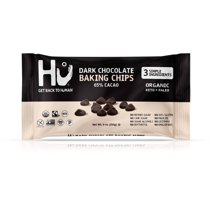 Hu Baking 65% Cacao Dark Chocolate Baking Chips - 9oz, 1 of 3