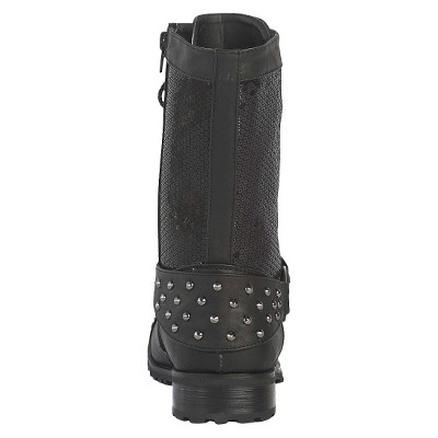 gia mia sequin combat boots