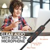 FosPower Wired Kids Headphones for School, Foldable Over Ear Headphones with Microphone Mic, 3.5mm AUX Cable, Volume Control, Black/Red - 2 of 4
