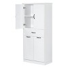 Storage Cabinet With Drawer,2 Laundry Baskets And Shelves,Indoor Furniture,Bathroom Storage Cabinet With Multi-Functional Storage Space-Maison Boucle - 3 of 4