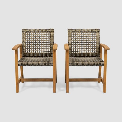 Small wicker best sale dining chairs