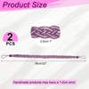 Unique Bargains Braided Polyester Elegant Design Durable Curtain Tiebacks Purple 2 Pcs - 2 of 4