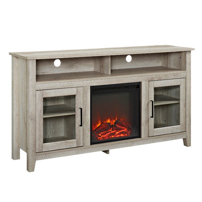 Ackerman Modern Transitional Tall with Electric Fireplace TV Stand for TVs up to 65" - Saracina Home, 1 of 16