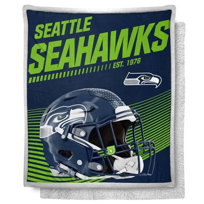 NFL Seattle Seahawks New School Mink Sherpa Throw Blanket