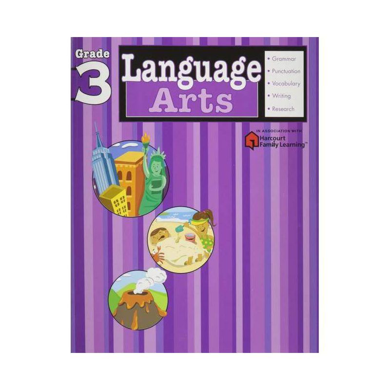 Language Arts, Grade 3 - (Flash Kids Harcourt Family Learning) by  Flash Kids (Paperback), 1 of 2
