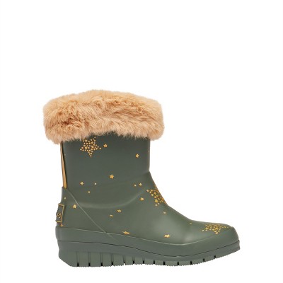 Joules Chilton Winter Wellies With Faux Fur Cuff Childrens Size 12 
