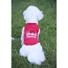 Parisian Pet 'Shed Happens' Funny Dog Shirt – Soft Cotton Slogan Pet Apparel for Dogs & Cats, Red - 4 of 4