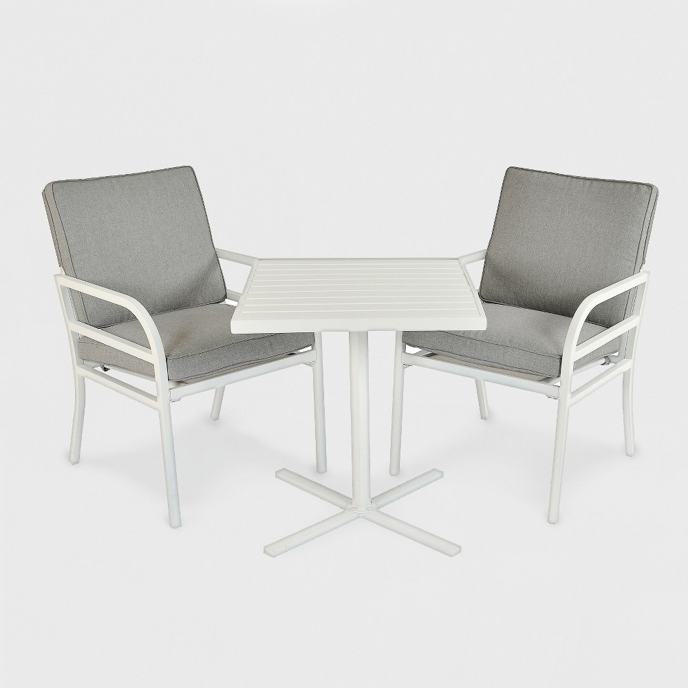 Beacon Hill 3pc Patio Chat Set Gray/White - Project 62 was $330.0 now $165.0 (50.0% off)