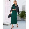 Womens Sleeveless Bodycon Dress Evening Elegant Cocktail Party Long Dresses High Neck Split Wedding Guest Formal - 3 of 4