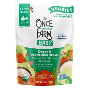 Once Upon a Farm Organic Plant-Based Golden Cauliflower & Carrot - Frozen - 3.5oz - 1 of 4