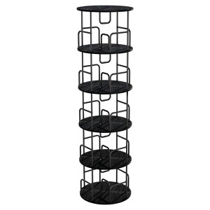 SEVOBAL Rotating Bookshelf Tower 5 Tier, Spinning Bookcase, Revolving 360 Book Shelf Narrow Tall Bookcase, Black, 17.7"*17.7"*62.2" - 1 of 4