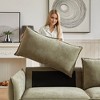 Kumasinova 88" Modern Chenille Sleeper Sofa with Sturdy Wood Frame & 2 Matching Pillows, Wide Living Room 3-Seater Sofa, Thickly Padded Seat - 3 of 4