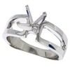 Pompeii3 Contemporary Solitaire Engagement 14K White Gold Ring Setting - 2 of 4