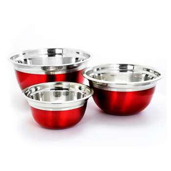 Nutrichef 6 Piece Stainless Steel Home Kitchen Stackable Food Prep Serving  Bowl Set For Cooking, Marinating, And Mixing : Target