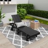 WestinTrends Ashore Modern Poly Reclining Chaise Lounge With Wheels - 2 of 4