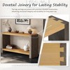 Classic Vintage Industrial Console Table, Minimalist Design with Premium Wood Veneer & Distressed Finish - 2 of 4