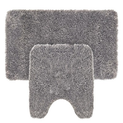 Sussexhome Callavi Bath Mat U-shape Set - Solid Gray - U Set : Target