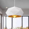 Possini Euro Design Desic 15" Modern Pendant Ceiling Light Fixture Dining Room Over Table Kitchen Island Foyer Geometric Hanging White Hallway - 2 of 4