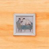 Slickblue Pig in Clawfoot Tub Hot Bacon Bath Print – Distressed White Frame, Ready to Hang with Keyhole Slot - 3 of 3