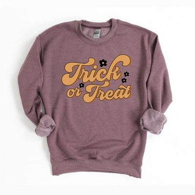 Simply Sage Market Women's Graphic Sweatshirt Trick or Treat Flowers