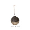 Storied Home Compact Round Mercury Glass Ball Ornament with Stars, Dipped Bronze and Silver Finish - 2 of 2