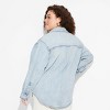 Women's Long Sleeve Oversized Denim Western Shirt - Wild Fable™ - 3 of 3
