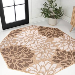 JONATHAN Y Zinnia Modern Floral Textured Weave Indoor/Outdoor Area Rug - 1 of 4