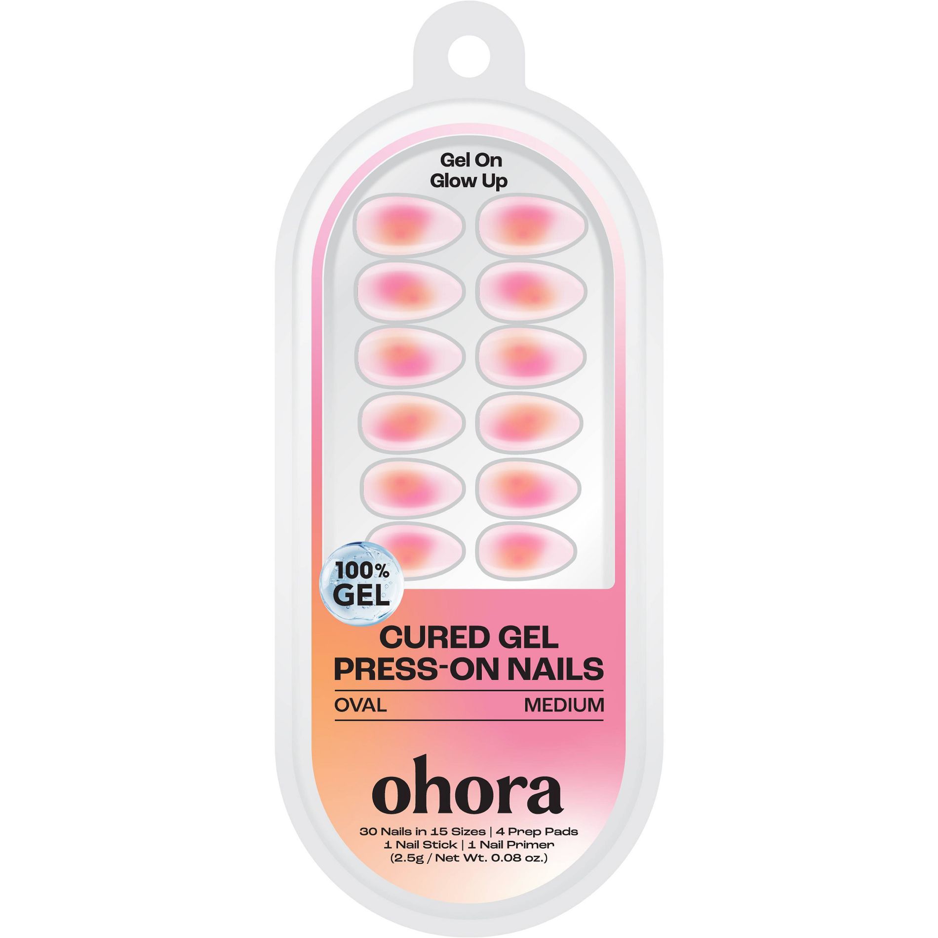 Ohora Gel Nail Art Gel Tip - Blushing Petals - 30ct