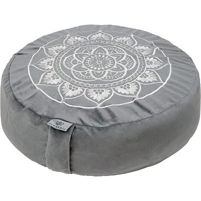 Florensi Round Meditation Cushion, Removable & Washable Velvet Cover, 100%  Buckwheat Fill : Target