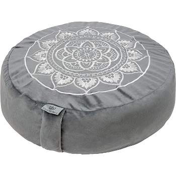 FelizMax Round Zafu Meditation Cushion, Zabuton Meditation Pillow, Yoga  Bolster/Pillow, Floor seat, Zippered Organic Cotton Cover, Natural  Buckwheat, Kneeling Pillow - 5 Colors and Large Black